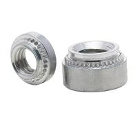 SS304 Stainless Steel Round Rivet Nuts, Metric Threaded Insert Nuts Assortment, M2 M2.5 M3 M3.5 M4 M5 M6 M8 M10 Rivet Nut Inserts for Metal Plastic Wood (200,CLS M6-1)