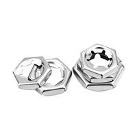 SS304 Stainless Steel Self Locking Counter Nuts, M6 M8 M10 M12 M16 M20 M30, Hex Lock Nuts for Mechanical Engineering, Construction & Industrial Fastening Applications (10,M20)