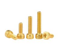 SS304 Stainless Steel & Titanium Hex Socket Cap Head Screws Bolts for Vacuum Plate Motorcycle Modification Industrial Machinery Hardware Fasteners (50,M4 x 0.7 x 35mm)