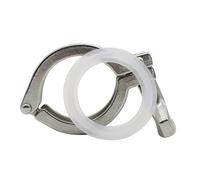 SS304 Stainless Steel Triple Clamp with Clover, Size 0.5 "1.5" 2 "3" 4 "50.5mm 25.4mm64mm91mm119mm for Brewing(2 Piece,1.5Inch x K50.5)