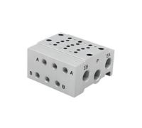 SS5Y3-41 Series 5 Port Solenoid Valve Body Ported Manifold for Solenoid Valves SY3140 SY3240 Air Exhaust(SS5Y3-41-08)