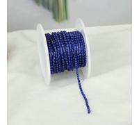 SS6-SS12 10yards Colorful Rhinestone Dense Chain Trim Sew On Glass Crystal Cup Chain Gule on Rhinestone Banding for DIY-Sapphire-SS8-2.5mm-10yards by roll