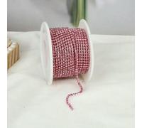 SS6-SS12 10yards Colorful Rhinestone Dense Chain Trim Sew On Glass Crystal Cup Chain Gule on Rhinestone Banding for DIY-Rose-SS8-2.5mm-1yard