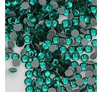 SS6-SS30 Glass Flatback Rhinestone Multi Color Blue Glitter Round Stones Rhinestones for Nail Art Fabric Clothing Decorating-Hotfix Blue Zircon-SS6-1440Pcs