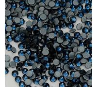 SS6-SS30 Glass Flatback Rhinestone Multi Color Blue Glitter Round Stones Rhinestones for Nail Art Fabric Clothing Decorating-Hotfix Montana-SS12-1440Pcs