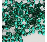 SS6-SS30 Glass Flatback Rhinestone Multi Color Blue Glitter Round Stones Rhinestones for Nail Art Fabric Clothing Decorating-Blue Zircon-SS20-1440Pcs