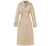 SS7 Womens Faux Leather Maxi Trench Coat PU