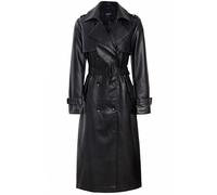 SS7 Womens Faux Leather Maxi Trench Coat PU