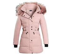 SS7 Womens Longline Puffer Parka Faux Fur Coat