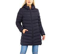SS7 Womens Puffer Coat Padded Mid Length Parka Jacket Black