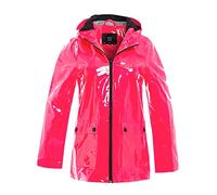 SS7 Womens Rain Mac Waterproof Vinyl Patent Raincoat Jacket Neon Pink