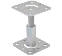 SS8 130mm X 100mm ( 5" X 4" ) Heavy Duty Galvanised Adjustable 100-150mm Elevated Post Base Support / 4 Pcs