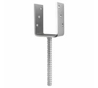SS8® 2 x 100mm Posts Fence Brackets Concrete Support U Anchor Heavy Duty Pergola Decking Spikes