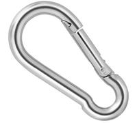 SS8 Carabiner Hook Clip M13 X 160mm ( Pack Of: 2 ) Heavy Duty Snap Hook Spring Clip Galvanised Steel