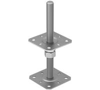 SS8 Fence Posts Repair Size: 100mm X 250mm (H) Support Brackets Adjustable Pack Of: 4 Heavy Duty Bolt Down Galvanised - Fence, Decking