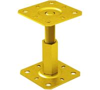 SS8 Fence Posts Size: 100mm X 100mm Yellow ( 4" X 4" ) Repair Support Brackets Pack Of: 4 Adjustable Heavy Duty Bolt Down Galvanised