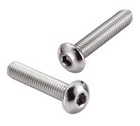 SS8 Hex Socket M10X100mm ( Pack Of: 5 ) Button Head Bolts Screws A2 304 Stainless Steel (Iso 7380) Fully Threaded