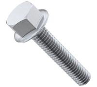 SS8 M8 X 50mm Flanged Hex Head Bolts ( 2 Pcs ) Stainless Steel Flange Bolt Fully Threaded Hexagon A2 Din 6921