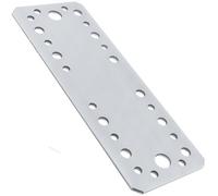 SS8 Premium Flat Bracket Size: 280mm X 55mm X 2.5mm ( Pack Of: 5 ) Galvanised Steel Joining Plate Brackets For Timber Fence
