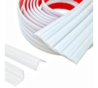 Ssamall Flexible Inside & Outside Corner Trim Moulding, Peel and Stick Wall Corner Protector, Self Adhesive Corner Guards & Caulk Strip for Wall Edge Corner,Floor Window Door Ceiling (2cm x 10 Meters)