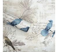 Ssamall Self Adhesive Bird Paper 45cm x 2m Vinyl Film PVC Wallpaper Sticky Back Plastic Roll Furniture Stickers Bedroom Shelf Closet Decoration