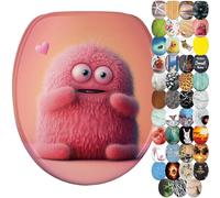 SSanilo Soft Close Toilet Seat with Quick Release, Toilet Lid Detachable at the Press of a Button, Easy Installation from Above (Coco)