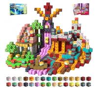 SSAWER Magnetic Blocks, 150PCS Magnetic Building Blocks, Stacking Magnets for Kids, STEM Constructions Magnet Blocks for Boys Girls Age 3+, Christmas Birthday Gifts(Lava Underworld)