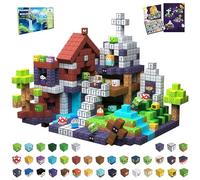 SSAWER Magnetic Blocks, 150PCS Magnetic Building Blocks, Stacking Magnets for Kids, STEM Constructions Magnet Blocks for Boys Girls Age 3+, Christmas Birthday Gifts(Zombie Island)