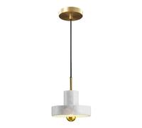 SSBHDM E27 Base Single-Head Chandelier, Industrial Style Marble Pendant Lampshade, Flush Mount Ceiling Hanging Light, Living Room, Dining Room, Hallway Decorative Lighting Fixtures