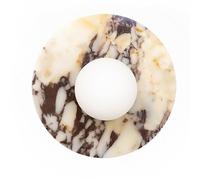 SSBHDM G9 Light Source Spherical Glass Lampshade Wall Light, 7.8 Inch Round Marble Wall Lamp, Nordic Industrial Style Wall Sconce, Living Room Balcony Bedroom Wall Mounted Lighting Fixtures