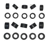 SSC 10 Front & 10 Rear M Type Tyres for Slot Cars, 6mm Wide Super Grip Tyres, Replacement Tyres Compatible for My First, MR1 Cars, Spare Tyres for Scalextric Slot Cars, Slot Car Accessories