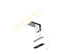 SSC-LUXon LINA Bathroom Mirror Light 30 cm Shiny Silver Bathroom Mirror Lighting 3-in-1 Warm White 230 V