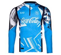 SSC Napoli [EA7] Pre Match EA7 Official Product Long Sleeve Sweatshirt 2024/2025 Blue XL