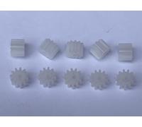 SSC Slot Car Replacement Car Spares 11 Teeth, Tooth Pinions Gears, Plastic Motor Gear Pinion Compatible for Scalextric Slot Car Models Motor Shaft, Toy DIY Parts Accessories 10 Pinion