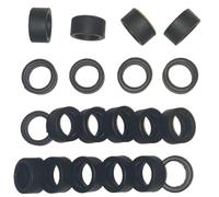 SSC Slot Car Tyres, 20 Pack, 11mm Wide Large GT Slicks Super Grip Tires, Replacement Rear Tyres for Scalextric Gallardo, F430 and Start Cars, Slot Car Accessories