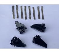 SSC Slot Cars Replacement Spares 4 Easyfit Vintage G23 Long Stem Car Guide Blades with braids and 8 Eyelets Compatible for Scalextric Slot Cars Models, Toy DIY Parts Accessories with Braid