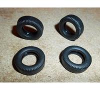 SSC TYRES 4 Grip Tyres for Slot Cars, 7mm Wide Replacement Tyres, Compatible with Scalextric, Austin, Healey, Formula Junior Cars, Enhances Performance, Unisex, Ages 9 and Up