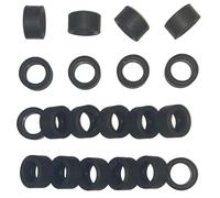 SSC TYRES Super Grip Replacement Car Tyres/Tires Set Accessory, SCX Rally Rears Compatible for Scalextric Saloon Cars Ferrari GTO BMW M1 Lancia 037 etc. 11mm Wide (4)