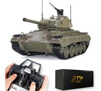 Ssccgym Remote Control Light Tank M24 Chaffee Tank 1/16 War RC Military Vehicle Simulation Smoke Barrel Telescoping NO-Shooting Sound Effect Collection Model 34CM (3.0 Mainboard)