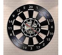SSCLOCK Vinyl wall clock darts wall clock game room bar wall decoration arrow target game vinyl wall clock
