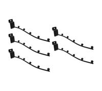 Sscon 5Pcs Slatwall Hooks Accessories Wall Mount Clothes Hangers Coat Diaplay Hooks Clothing Hangers Closet Storage Organizers 7.87"/20cm Long （Black