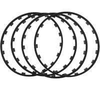 SSCOR 4PCS Wheel Rim Protector Set for PorsChe Cayenne/Coupe/Macan/Taycan,ABS Anti-Collision Edge Trim,Alloy Wheels Scratch-Resistant Tyre Guard,B/Black-21 inches