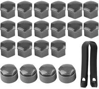 SSCOR Car Wheel Nut Covers Caps for V-olvo V60 XC60 V40 S40 S60 S80L,20pieces Wheel Bolt Nut Cap Tyre Hub Set,Hexagonal Tyre Nut Covers Cap Dust Proof Accessories,With Removal Tool,B-Gray-19mm