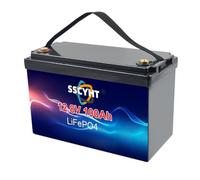 SSCYHT 12V 100Ah LiFePO4 Battery 12.8V Lithium Iron Phosphate Rechargeable Battery with 100A BMS for Solar Systems RV Boats Camping Backup Parts
