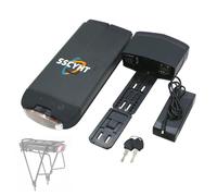 SSCYHT 36V12Ah, Rear Rack Ebike Battery Pack 36V 48V 10Ah 12Ah 15Ah Lithium Ion Battery for 100W 250W 350W 500W 750W Mountain Bicycle Motor Conversion Kit with Charger and BMS