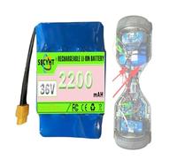 SSCYHT 36V2200mAh, 36V 2.2Ah 10S1P Hoverboard Battery 10S2P 36V 4.4Ah Replacement Rechargeable Lithium Battery 2200mAh/4400mAh Balance Car Accessory