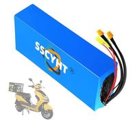SSCYHT 60V25Ah, 60V 30Ah 25Ah 20Ah 15Ah 12Ah Lithium Ion Battery 60 Volt Scooter Motorcycle Tricycle Replacement Battery for 100-1800W Folding Bicycle Motor