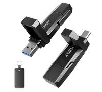SSD External Hard Drive 256GB USB 3.2 and Type C USB C Memory Stick Up to 450MB/s Portable SSD USB Flash Drives for iPhone 15/16/17 Android Phone Laptop Tablet Mac Windows