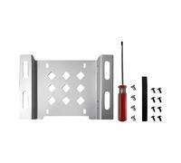 SSD/HDD Metal Mounting Bracket HDD Mounting Rack Professional Easy to Install Stable Adapter Holder for Desktop Computer, Silver