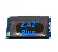 SSD1309 Driven 2.42 Inch for oled Panel 128x64 Pixels Dual Protocol Support Wide Temp Range -40C to 85C for Control Smart Devices Maker Projects(7 pins of blue)